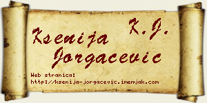 Ksenija Jorgačević vizit kartica